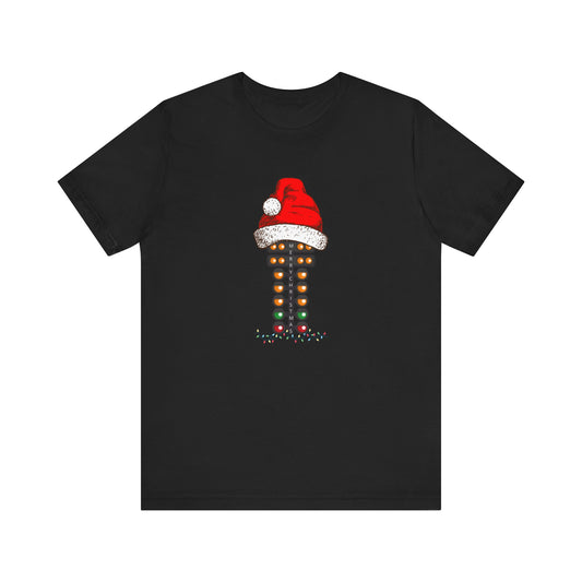 Merry Christmas Drag Racing Santa Hat T-shirt