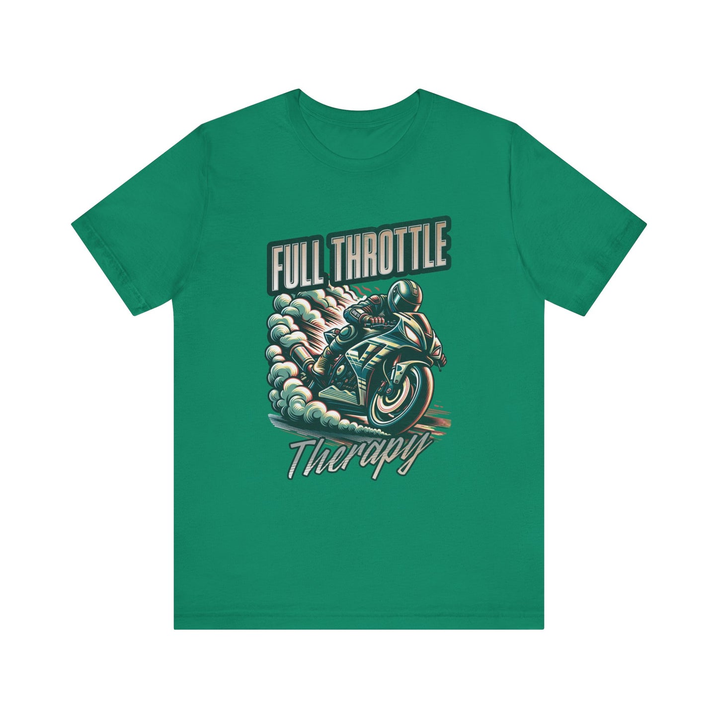 Full Throttle Therapy Motorcycle Racing T-shirt