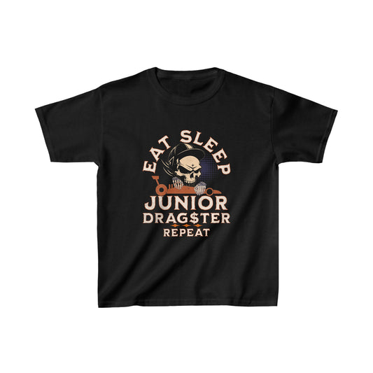 Eat Sleep Junior Dragster Repeat Kids T-shirt