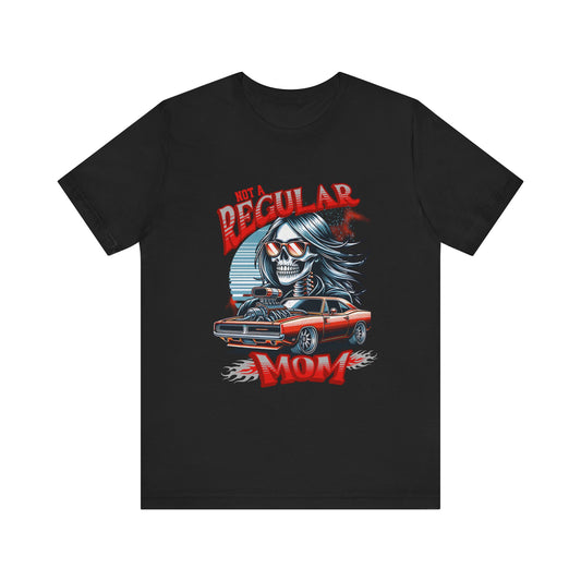 Not A Regular Mom Skeleton Race Car T-shirt