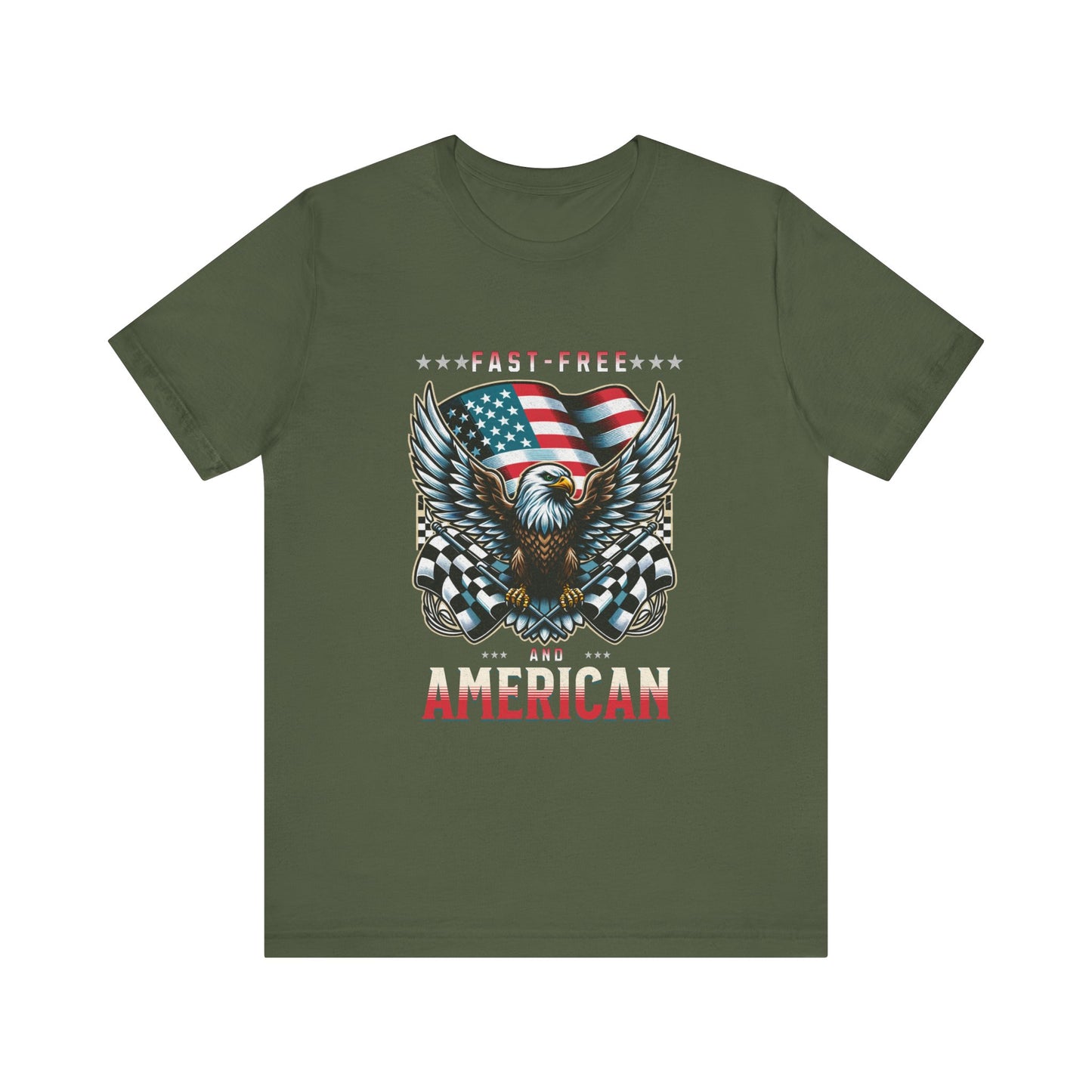 Fast Free and American USA Patriotic T-shirt